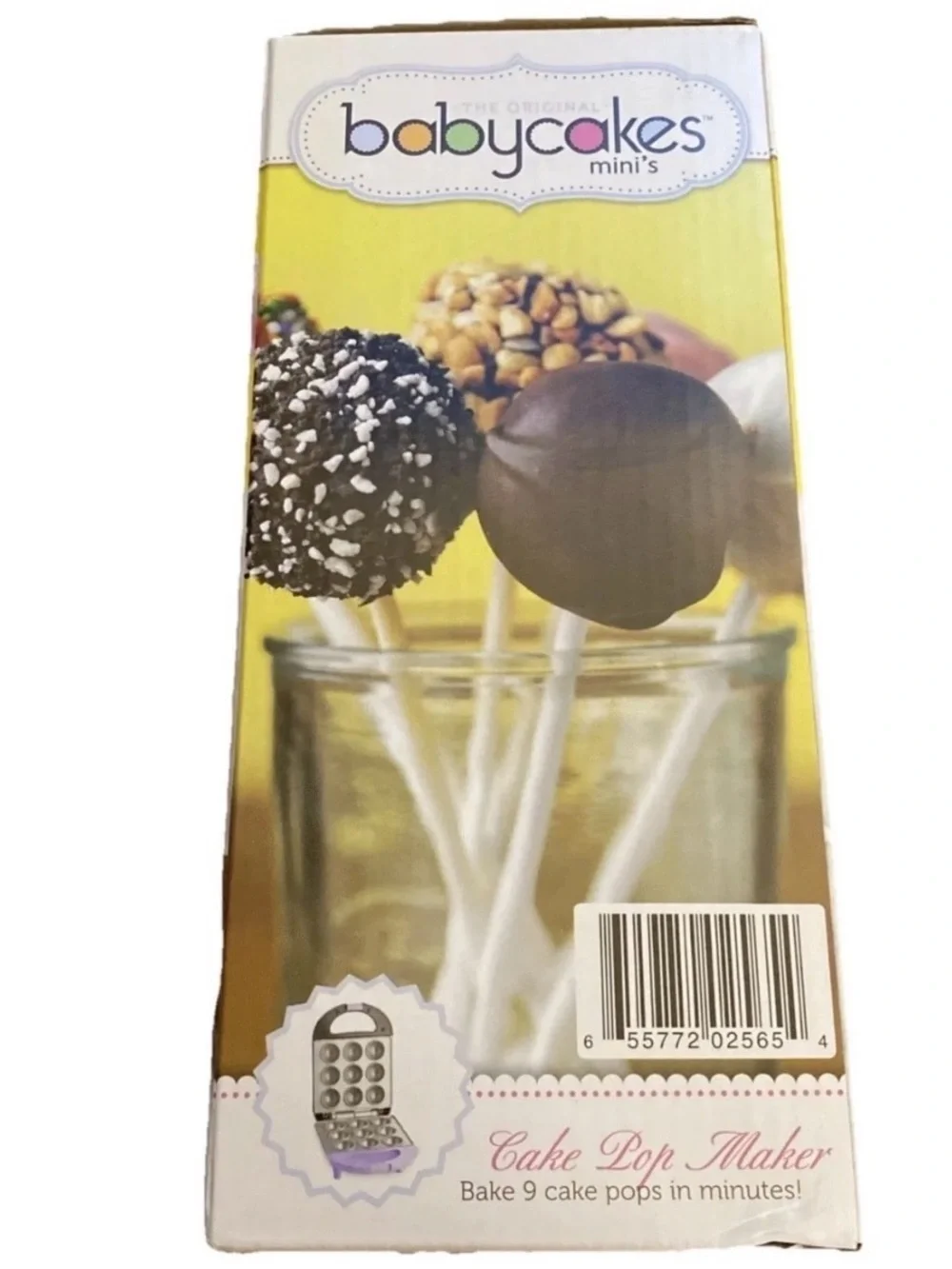 Never Opened Babycakes Mini Cake Pop Maker Purple Electric & Non-Stick Makes 9